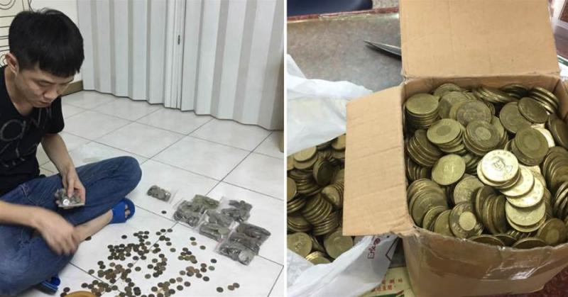 節儉男曬出辛苦存半年，50元金磚陣開心變有錢人啦，網友看完提醒：你開心太早了